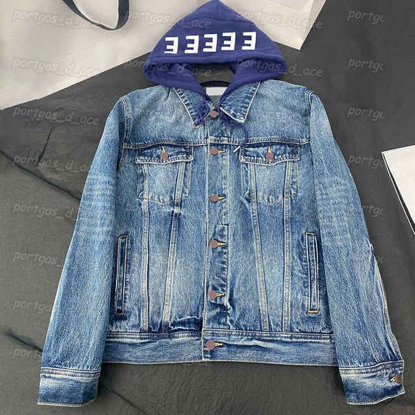 women denim coat fake two piece design denim jacket autumn spring long sleeve hooded jackets, Black
women denim coat fake two piece design denim jacket autumn spring long sleeve hooded jackets, Black
