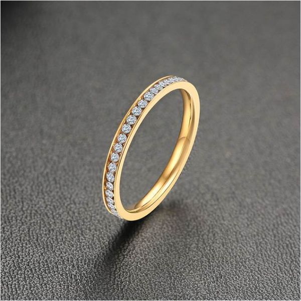 2mm bling cz stones ring for women lady gold color stainless steel shinny crystal finger band elegant jewelry, Golden;silver
2mm bling cz stones ring for women lady gold color stainless steel shinny crystal finger band elegant jewelry, Golden;silver