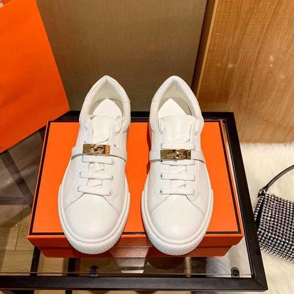 small white shoes new leather fashionable classic round head metal buckle leisure couple's in summer 2023, Black
small white shoes new leather fashionable classic round head metal buckle leisure couple's in summer 2023, Black