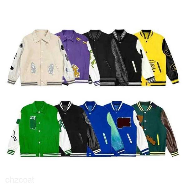 23ss mens jackets baseball varsity jacket 9 colors brand letter stitching embroidery jackets men loose causal outwear coats over sized bjqo, Black;brown
23ss mens jackets baseball varsity jacket 9 colors brand letter stitching embroidery jackets men loose causal outwear coats over sized bjqo, Black;brown