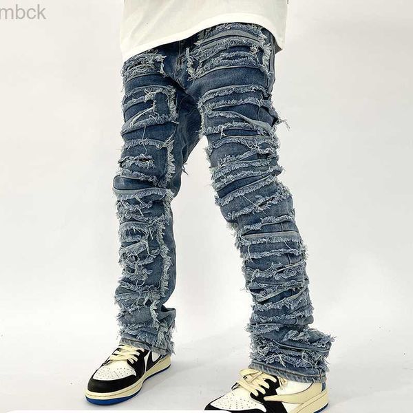 men's pants retro hole ripped distressed jeans for men straight washed harajuku hip hop loose denim trousers vibe style casual jean pan, Black
men's pants retro hole ripped distressed jeans for men straight washed harajuku hip hop loose denim trousers vibe style casual jean pan, Black