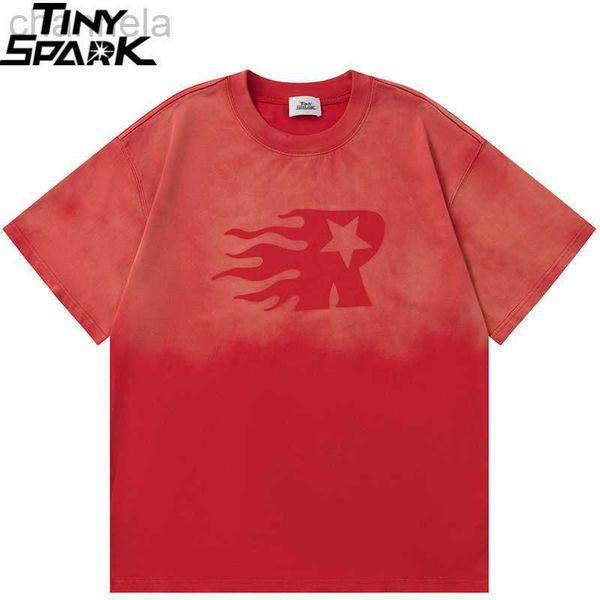 men's t-shirts men streetwear hip hop oversized tshirt washed vintage gradient color t-shirt harajuku 2023 t shirt cotton tees black r, White;black 
men's t-shirts men streetwear hip hop oversized tshirt washed vintage gradient color t-shirt harajuku 2023 t shirt cotton tees black r, White;black