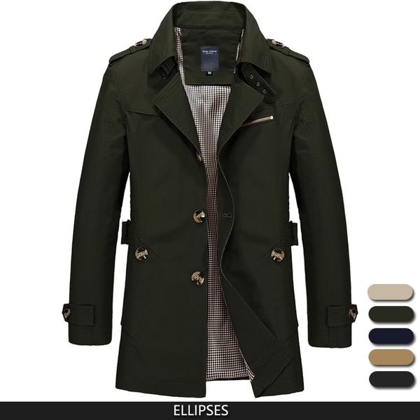 men's trench coats coat men spring and autumn singlebreasted midlong jacket casual business windbreaker blazers 230413, Tan;black
men's trench coats coat men spring and autumn singlebreasted midlong jacket casual business windbreaker blazers 230413, Tan;black