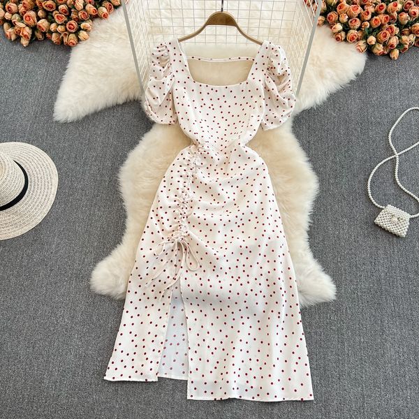 casual dresses summer women beach dress fashion square collar drawstring puff sleeve a-line dresses mid length slit polka dot frock for part, Black;gray
casual dresses summer women beach dress fashion square collar drawstring puff sleeve a-line dresses mid length slit polka dot frock for part, Black;gray