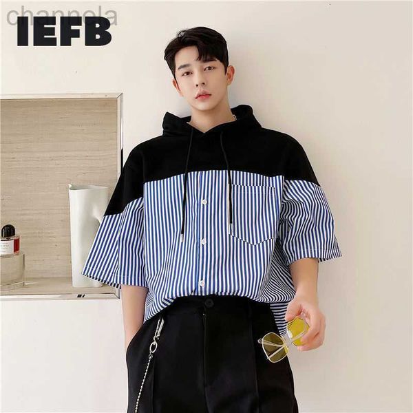 men's t-shirts iefb korean fashion patchwork sweatshirts style short sleeve pullovers shirts 2023 new summer blue striped oversized 9y, White;black
men's t-shirts iefb korean fashion patchwork sweatshirts style short sleeve pullovers shirts 2023 new summer blue striped oversized 9y, White;black