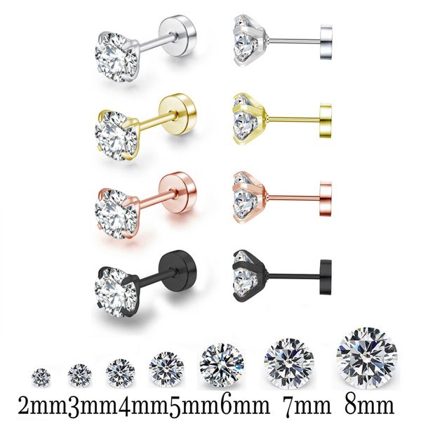 stud 4 color stainless steel women men round crystal zircon ear studs earrings piercings fashion non-allergic jewelry p230411, Golden;silver
stud 4 color stainless steel women men round crystal zircon ear studs earrings piercings fashion non-allergic jewelry p230411, Golden;silver