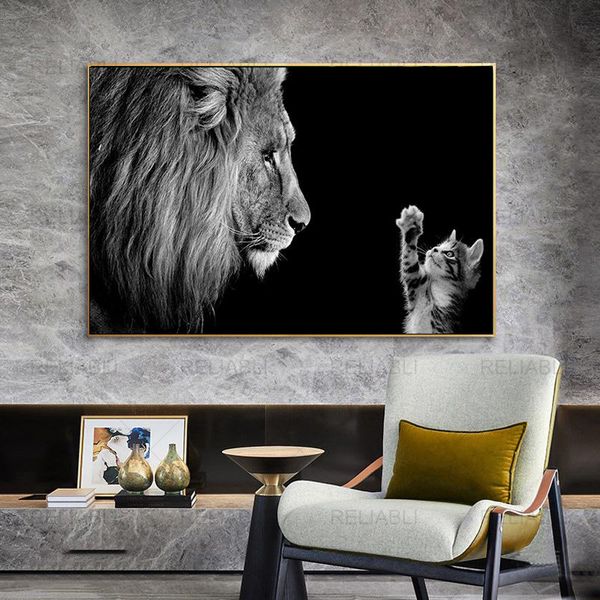 big lion and little lion canvas painting poster print wall art picture for living room home decor wall decoration frameless
big lion and little lion canvas painting poster print wall art picture for living room home decor wall decoration frameless