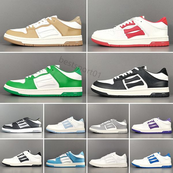 2022 men women designer skel low shoes bones hi leather sneakers luxury skeleton blue red white black green gray brown couple casual b4
2022 men women designer skel low shoes bones hi leather sneakers luxury skeleton blue red white black green gray brown couple casual b4