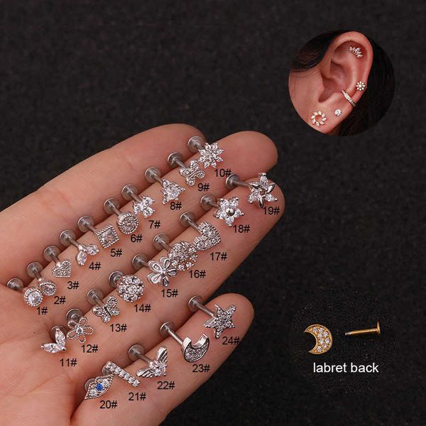 stud korean style new trendy earrings flat bottom labret ear bone stud classic piercing ear rings women's body jewelry p230411, Golden;silver
stud korean style new trendy earrings flat bottom labret ear bone stud classic piercing ear rings women's body jewelry p230411, Golden;silver