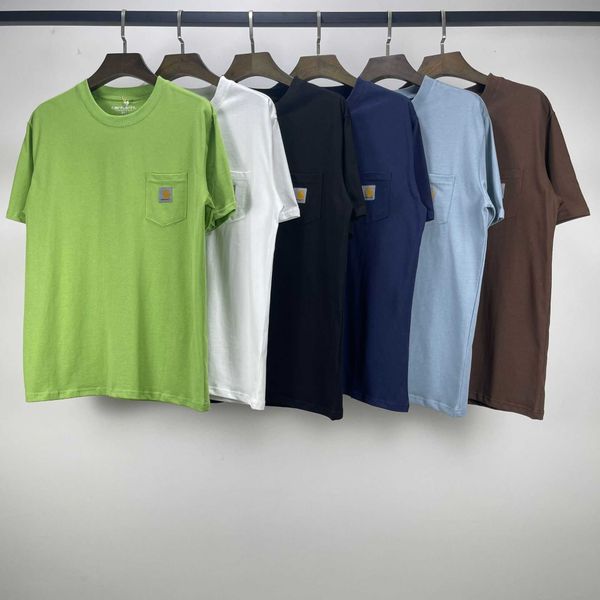 23 men's and women's fashion t shirt high street brand carhart korean style spring/summer classic small label pocket embroidery fo, White;black
23 men's and women's fashion t shirt high street brand carhart korean style spring/summer classic small label pocket embroidery fo, White;black