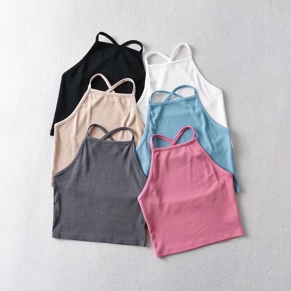 camisoles tanks women's back cross knitted camisole summer elastic ribbed ladies solid color slim bottoming vest 230413, Black;white
camisoles tanks women's back cross knitted camisole summer elastic ribbed ladies solid color slim bottoming vest 230413, Black;white
