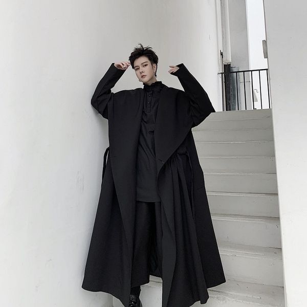 men's trench coats men japan streetwear dark black style big collar cloak coat outerwear male long belt cardigan jacket windbreaker ove, Tan;black
men's trench coats men japan streetwear dark black style big collar cloak coat outerwear male long belt cardigan jacket windbreaker ove, Tan;black
