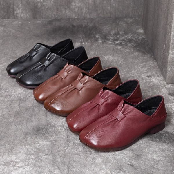 dress shoes autumn leather flat loafers women retro solid color round toe casual soft comfortable shoes slip on ladies shoes zapatillas 2304, Black
dress shoes autumn leather flat loafers women retro solid color round toe casual soft comfortable shoes slip on ladies shoes zapatillas 2304, Black