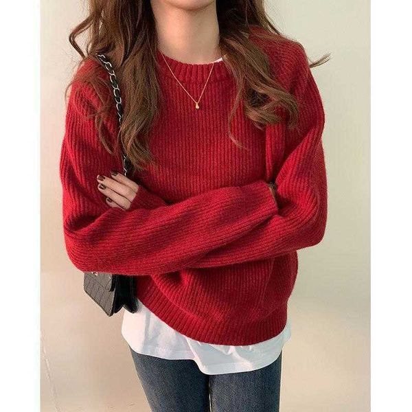idle style christmas infrared sweater womens basic round neck student loose all, White;black
idle style christmas infrared sweater womens basic round neck student loose all, White;black