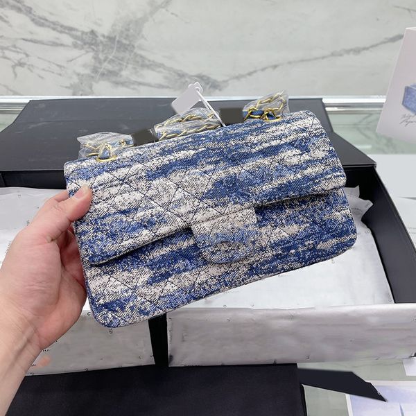 womens designer cf denim shoulder bags with gold metal hardware matelasse chain crossbody shoulder handbag multi pochette classic double fla
womens designer cf denim shoulder bags with gold metal hardware matelasse chain crossbody shoulder handbag multi pochette classic double fla