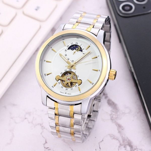 omeg wristwatches for men 2023 new mens watches 40mm tourbillon automatic mechanical watch luxury brand steel strap moon phase men fashion m, Slivery;golden
omeg wristwatches for men 2023 new mens watches 40mm tourbillon automatic mechanical watch luxury brand steel strap moon phase men fashion m, Slivery;golden