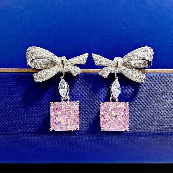 bowknot pink diamond dangle earring 100% real 925 sterling silver wedding drop earrings for women bridal promise jewelry gift, Golden;silver
bowknot pink diamond dangle earring 100% real 925 sterling silver wedding drop earrings for women bridal promise jewelry gift, Golden;silver