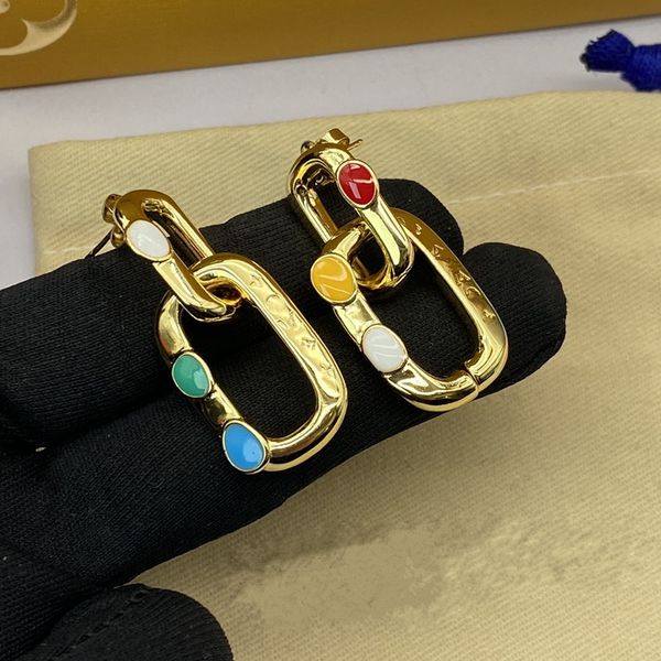 with box 2023 fashion designers stud earrings dual pendants diamond earring 18k gold plated brand luxury studs for women party jewelry, Golden;silver
with box 2023 fashion designers stud earrings dual pendants diamond earring 18k gold plated brand luxury studs for women party jewelry, Golden;silver