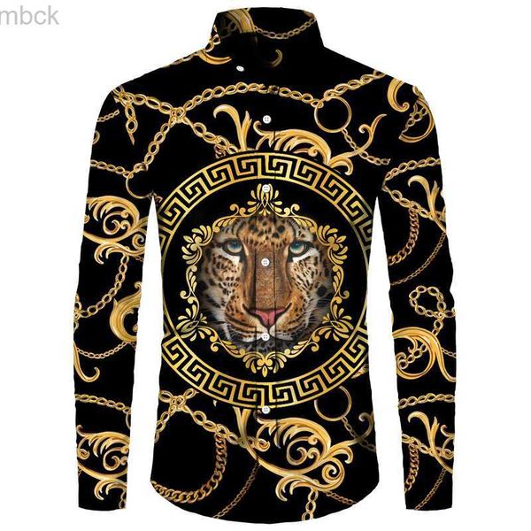 men's polos golden lion pattern 3d print men shirts long sleeve turn-down collar button fashion baroque style men's streetwear cl, White;black
men's polos golden lion pattern 3d print men shirts long sleeve turn-down collar button fashion baroque style men's streetwear cl, White;black