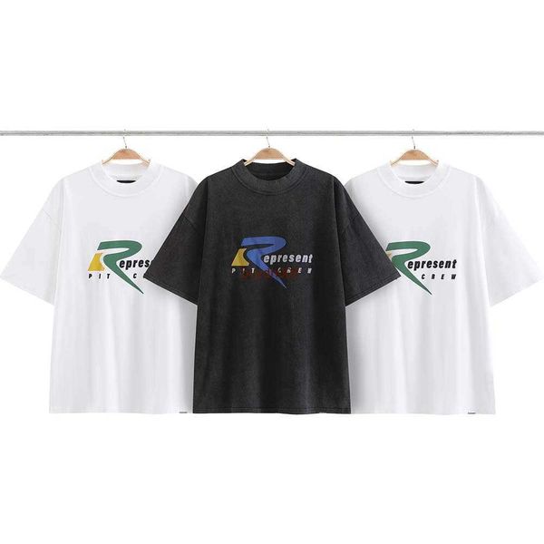 men's and women's summer fashion t shirt high street brand rep representative the correct version of large r small versatile loose, White;black
men's and women's summer fashion t shirt high street brand rep representative the correct version of large r small versatile loose, White;black
