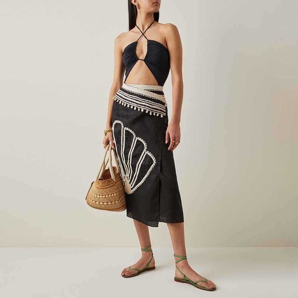 women's swimwear cutout strappy one-piece swimsuit set white knitted embroidered dress beachwear230413, White;black
women's swimwear cutout strappy one-piece swimsuit set white knitted embroidered dress beachwear230413, White;black