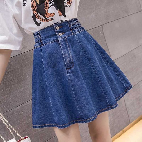 women's lined oversized elastic waist pleated for summer 2023 new denim a-line short skirt, Blue
women's lined oversized elastic waist pleated for summer 2023 new denim a-line short skirt, Blue