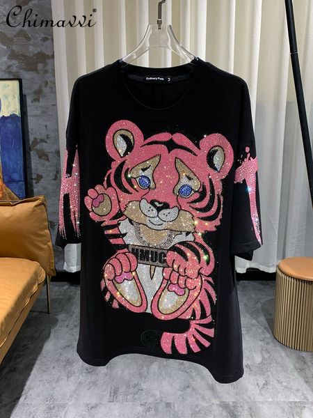 women's t-shirt women's pink diamond-embedded cute cartoon pattern loose t-shirt summer fashion round neck pullover female 230413, White
women's t-shirt women's pink diamond-embedded cute cartoon pattern loose t-shirt summer fashion round neck pullover female 230413, White