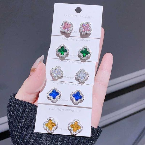 stud 5 colors zircon crystal earrings for women platinum plated luxury studs party jewelry p230411, Golden;silver
stud 5 colors zircon crystal earrings for women platinum plated luxury studs party jewelry p230411, Golden;silver