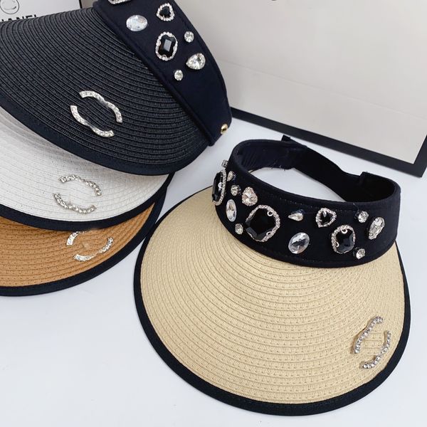 womens designer c-letter straw hat visors cap sun hat fashion cz diamond knitted hat cap for men woman wide brim hats summer bucket hats out, Blue;gray
womens designer c-letter straw hat visors cap sun hat fashion cz diamond knitted hat cap for men woman wide brim hats summer bucket hats out, Blue;gray