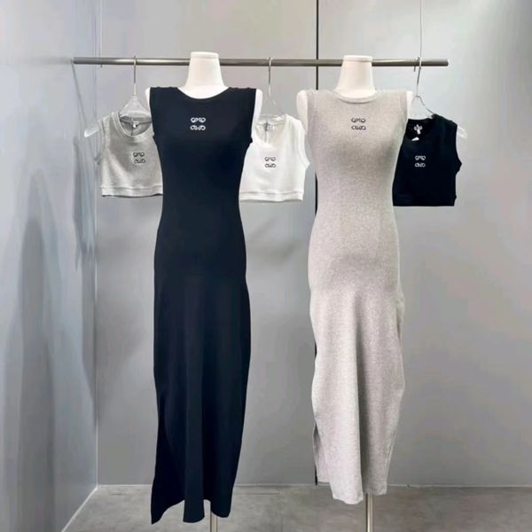 designers women casual dresses o neck sleeveless new luxury clothing female bodycon dress party beach wear, Black;gray
designers women casual dresses o neck sleeveless new luxury clothing female bodycon dress party beach wear, Black;gray