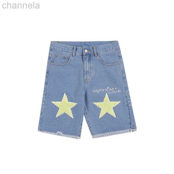 men's shorts harajuku towel stars embroidery lace patchwork summer for men straight wide leg baggy casual jeans oversized denim pants, White;black
men's shorts harajuku towel stars embroidery lace patchwork summer for men straight wide leg baggy casual jeans oversized denim pants, White;black