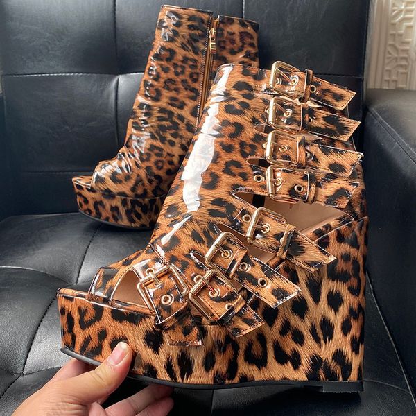 olomm women platform sandals patent buckle strap wedges heels round toe beautiful leopard cosplay shoes us plus size 5-20, Black
olomm women platform sandals patent buckle strap wedges heels round toe beautiful leopard cosplay shoes us plus size 5-20, Black