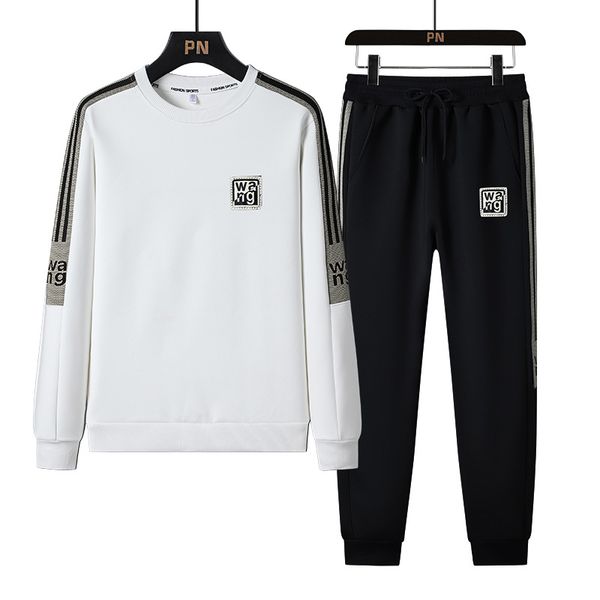 designer tracksuits suit letters print sports set men's spring autumn round neck sweater and pants two piece set, Gray
designer tracksuits suit letters print sports set men's spring autumn round neck sweater and pants two piece set, Gray