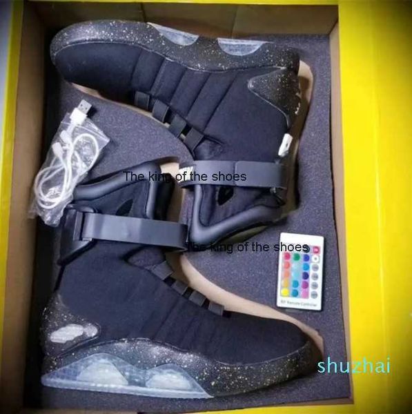 2021 back to the future fashion sneakers mens women sports shoes led lighting outdoor trainers, Black
2021 back to the future fashion sneakers mens women sports shoes led lighting outdoor trainers, Black