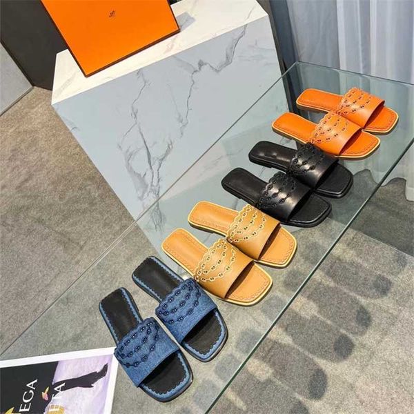 2023 summer new pig nose sandals embroidered simple external wearing lazy shoes flat bottom for women, Black
2023 summer new pig nose sandals embroidered simple external wearing lazy shoes flat bottom for women, Black