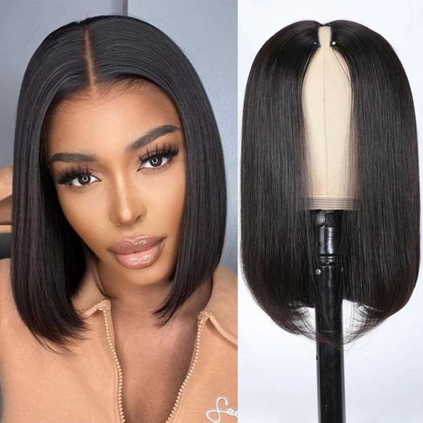 hair wigs straight short bob v part human for women shape glueless no leave out 230413, Black
hair wigs straight short bob v part human for women shape glueless no leave out 230413, Black