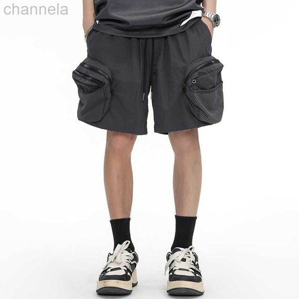 men's summer techwear short joggers fashion high street hip hop shorts with big pockets streetwear tactical cargo bottoms, White;black
men's summer techwear short joggers fashion high street hip hop shorts with big pockets streetwear tactical cargo bottoms, White;black
