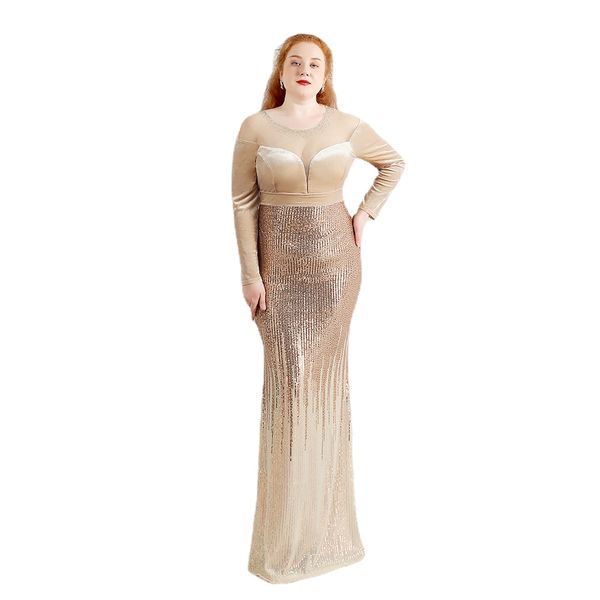 new elegant see through velour evening dress women long sleeve dress sequin party dress robe soiree elegant formal dress, Black;red
new elegant see through velour evening dress women long sleeve dress sequin party dress robe soiree elegant formal dress, Black;red
