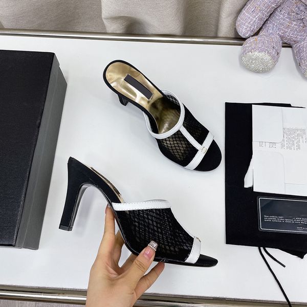 designer womens sandals matching color slippers chunky heels 8.5cm breathable gauze mesh sheepskin bag edge dress shoes banquet party sandal, Black
designer womens sandals matching color slippers chunky heels 8.5cm breathable gauze mesh sheepskin bag edge dress shoes banquet party sandal, Black