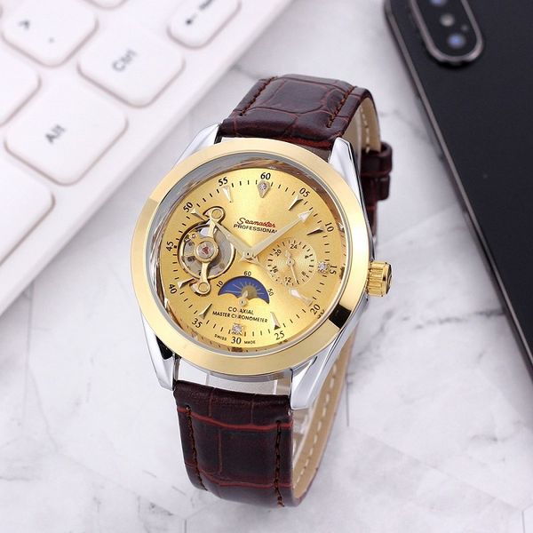 omeg wristwatches for men 2023 new mens watches 40mm tourbillon automatic mechanical watch luxury brand leather strap moon phase men fashion, Slivery;golden
omeg wristwatches for men 2023 new mens watches 40mm tourbillon automatic mechanical watch luxury brand leather strap moon phase men fashion, Slivery;golden