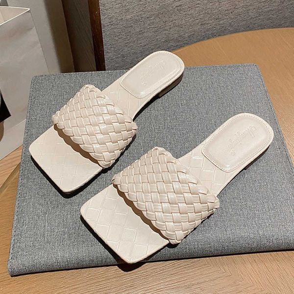 sandals 2022 luxury knitted leather shoes femme summer slippers cross weave flat sandalias mujer open toe slides s woman flip flops, Black
sandals 2022 luxury knitted leather shoes femme summer slippers cross weave flat sandalias mujer open toe slides s woman flip flops, Black