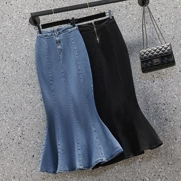 skirts rimocy high waist mermaid denim skirt women summer trumpet split long skirts woman korean style hip-wrap flare middle skirt 230413, Black
skirts rimocy high waist mermaid denim skirt women summer trumpet split long skirts woman korean style hip-wrap flare middle skirt 230413, Black
