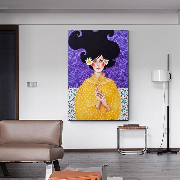 nordic abstract girl flower bird wall art canvas painting poster prints vintage picture for living room cuadros home decor
nordic abstract girl flower bird wall art canvas painting poster prints vintage picture for living room cuadros home decor