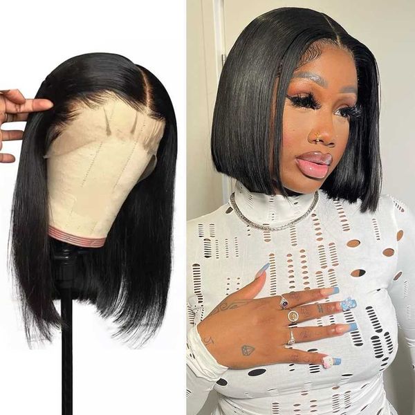 hair wigs straight bob lace front human hd transparent frontal preplucked with baby for women 230413, Black
hair wigs straight bob lace front human hd transparent frontal preplucked with baby for women 230413, Black
