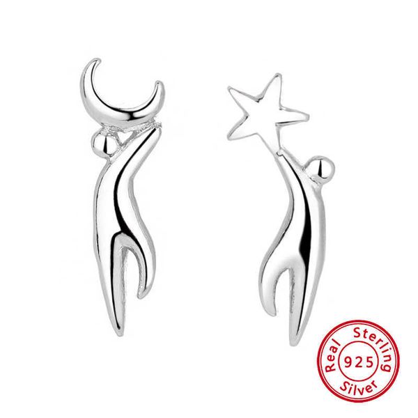 stud 1 pair abstract artistic moon and star charm 925 sterling silver ear studs fashion fine jewelry luxury design earrings p230411, Golden;silver
stud 1 pair abstract artistic moon and star charm 925 sterling silver ear studs fashion fine jewelry luxury design earrings p230411, Golden;silver
