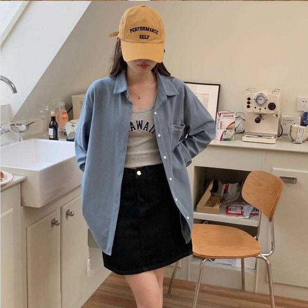 corduroy letter embroidered shirt for women autumn korean style commuters all, White
corduroy letter embroidered shirt for women autumn korean style commuters all, White