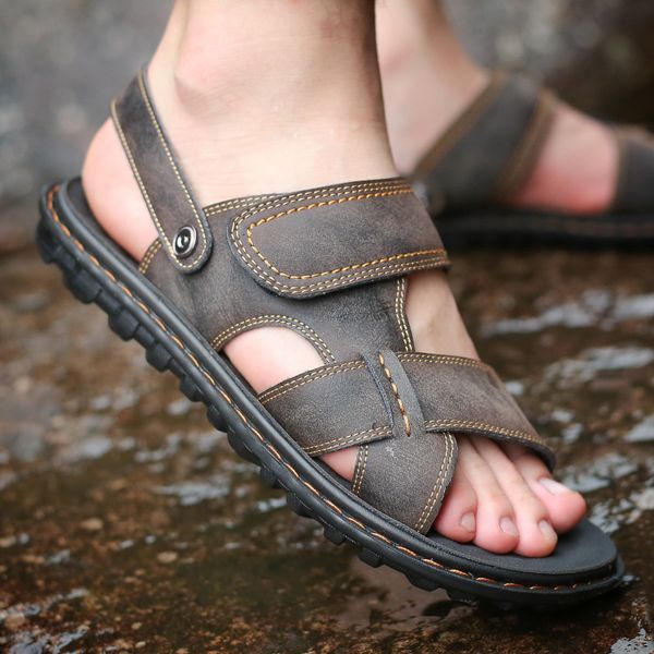 sandals men's summer leather sandals men's casual beach shoes non-slip slippers two sandals men sandals leather men sandal shoes 2, Black
sandals men's summer leather sandals men's casual beach shoes non-slip slippers two sandals men sandals leather men sandal shoes 2, Black