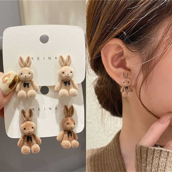 stud bear earrings for women girls 2022 fashion korea silver needle autumn and winter earrings cute flocking rabbit ear studs jewelry p23041, Golden;silver
stud bear earrings for women girls 2022 fashion korea silver needle autumn and winter earrings cute flocking rabbit ear studs jewelry p23041, Golden;silver
