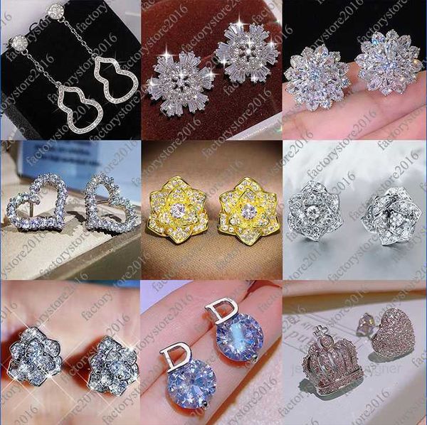 designer earring 925 sterling silver heart stud earrings for women 18k rose gold shining elegant crystal diamond ear rings letters designer, Golden;silver
designer earring 925 sterling silver heart stud earrings for women 18k rose gold shining elegant crystal diamond ear rings letters designer, Golden;silver