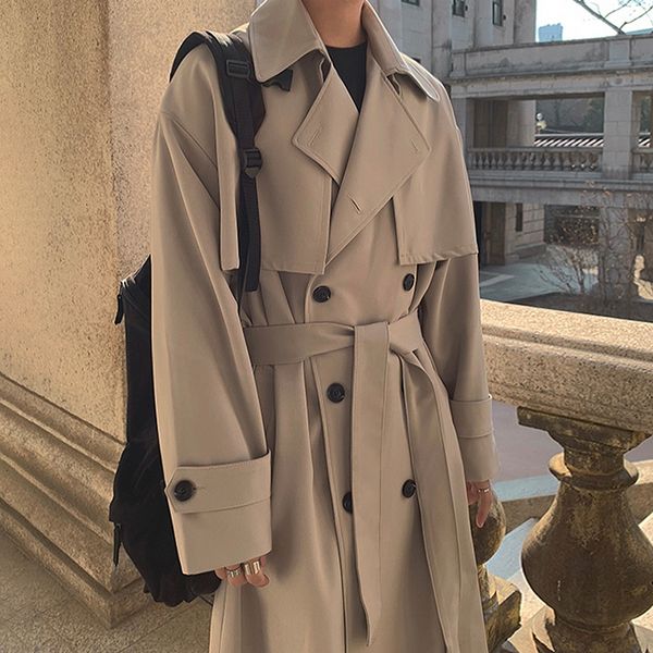 men's trench coats 2023 long loose trend handsome casual windproof spring and autumn fashion doublebreasted polyester 230413, Tan;black
men's trench coats 2023 long loose trend handsome casual windproof spring and autumn fashion doublebreasted polyester 230413, Tan;black